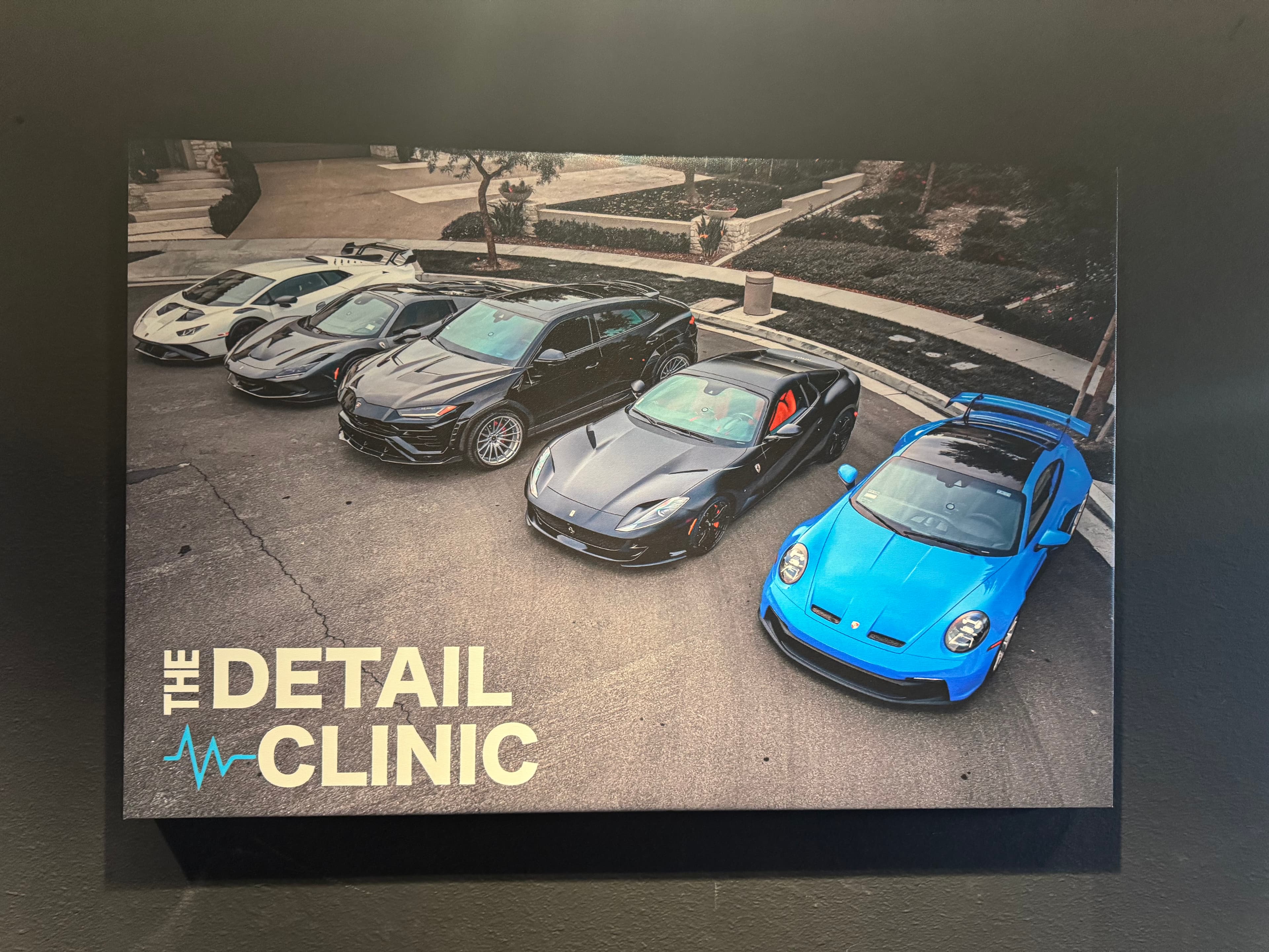 Porsche, Ferrari, Lamborghini lineup